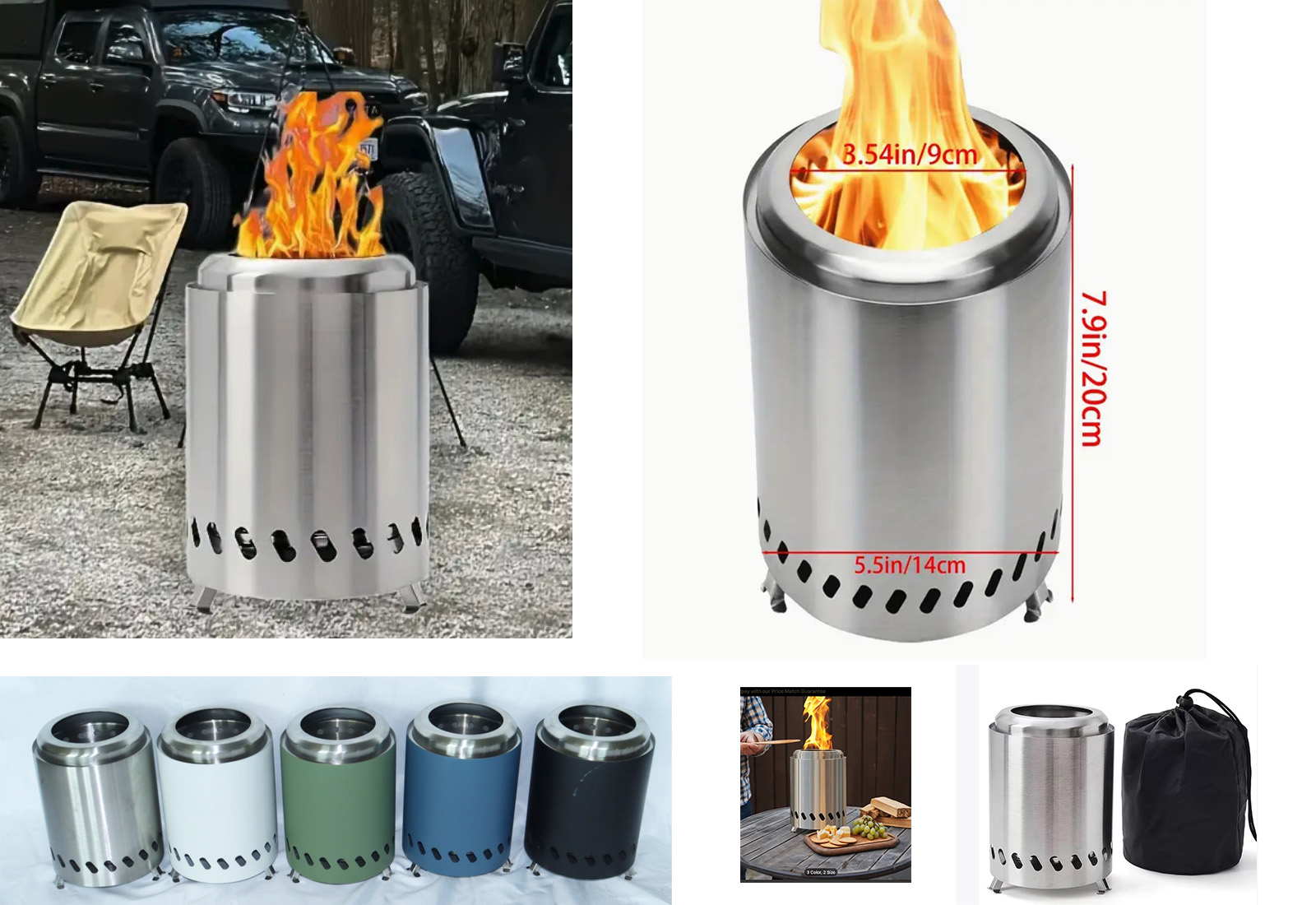 Portable wood stove for camping